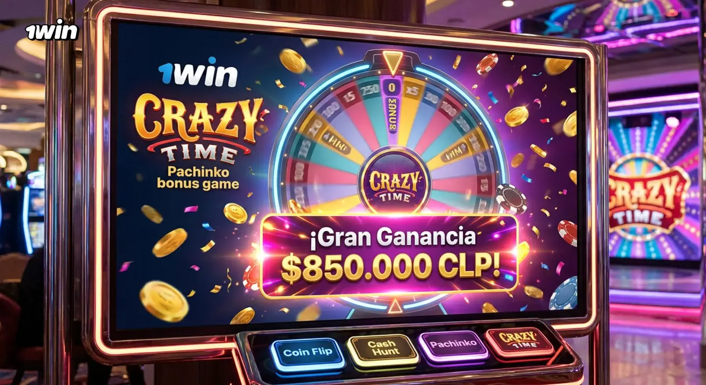 Mesa de Crazy Time del casino en vivo de 1win